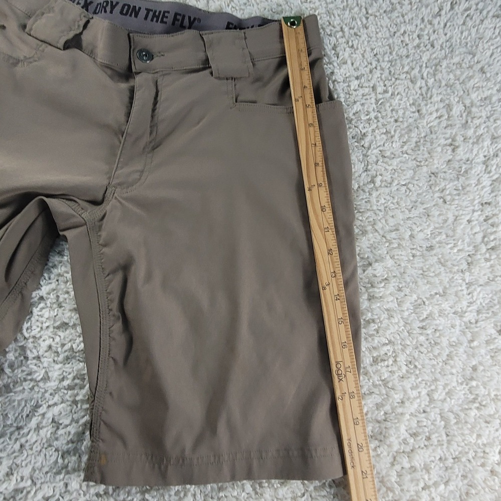 Duluth Trading Flex Dry on the Fly Shorts Mens 34 Brown Excellent Hiking Utility - Picture 9 of 11